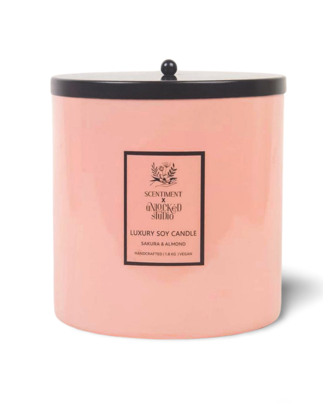 Soy Wax Large Candle - Sakura And Almond