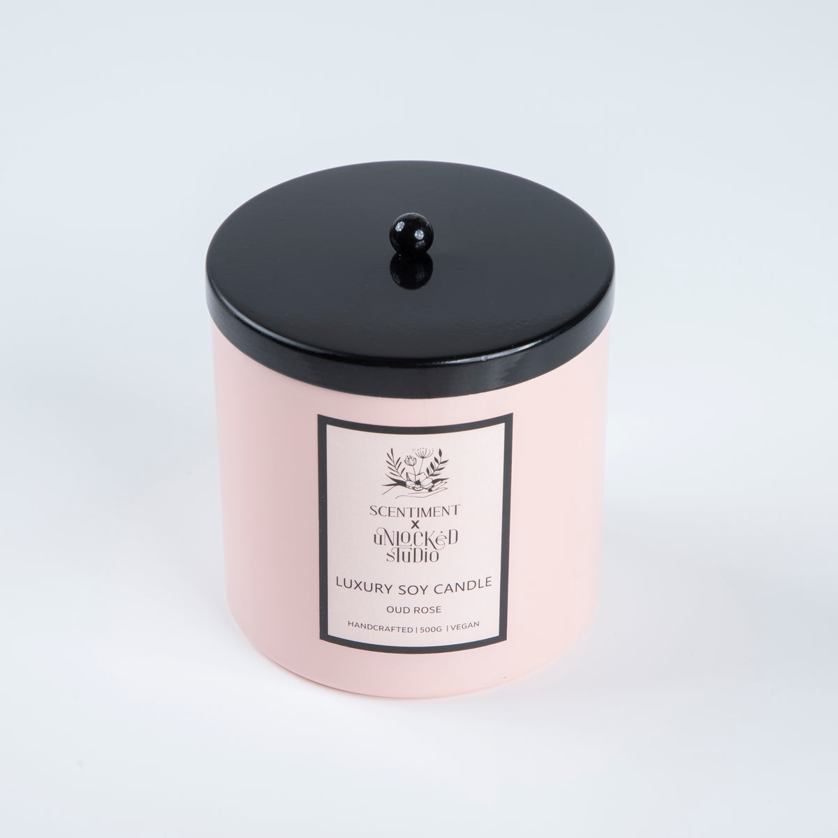 Soy Wax Midi Candle - Oud & Rose