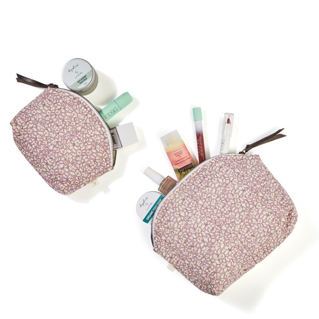 Makeup Bag - Pink Print (Set of 2)