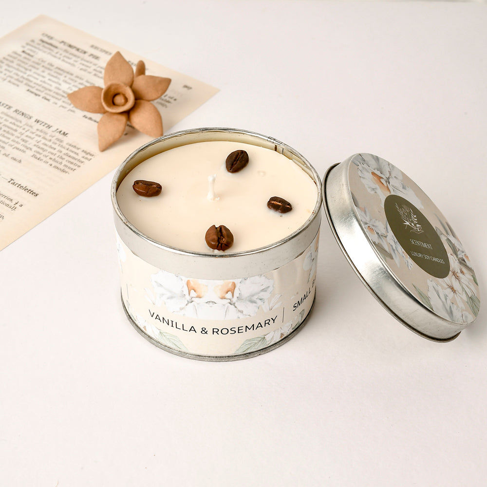 Tin Candle- Vanilla & Rosemary