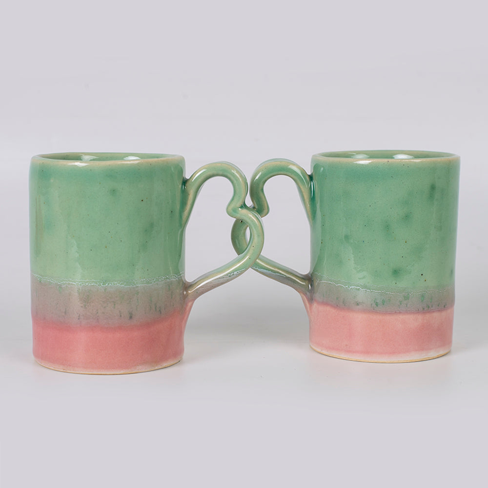 Valentine special Ombré Ceramic Coffee Mug - (Set of 2)