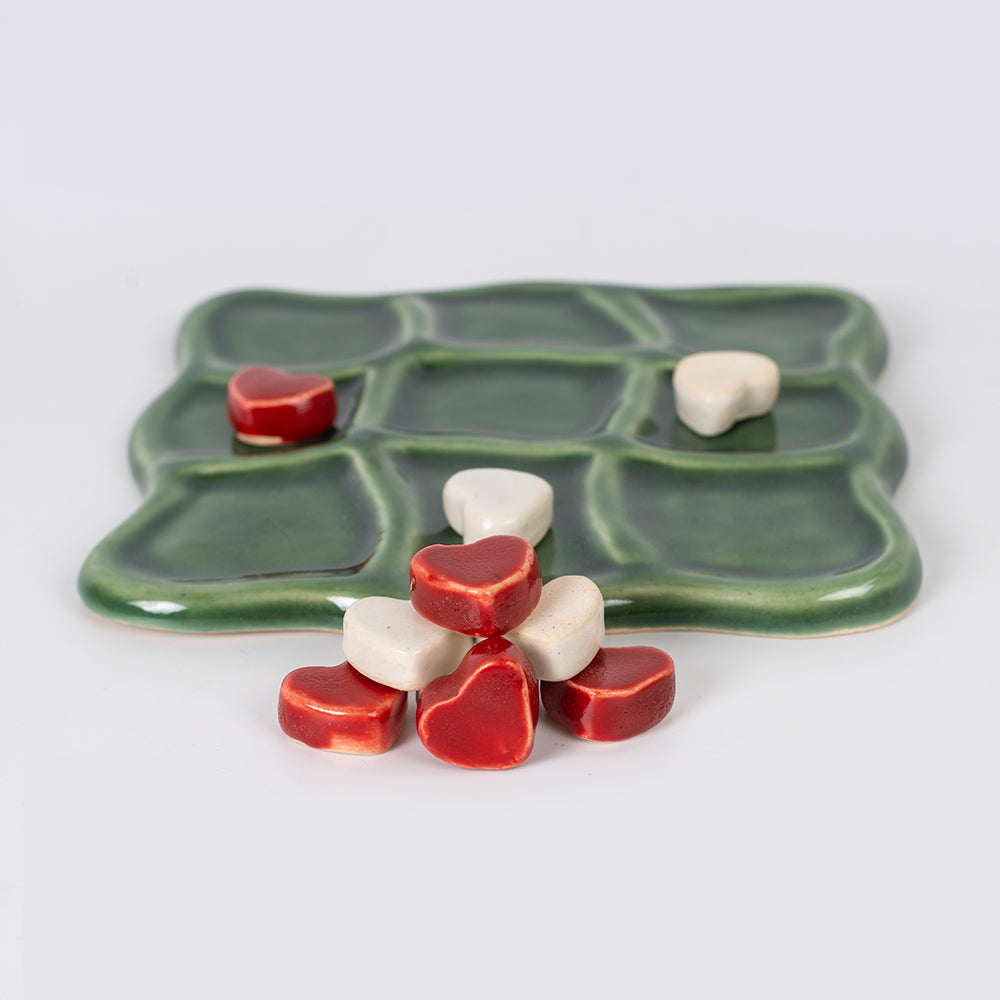 Valentine themed Ceramic Tic Tac Toe